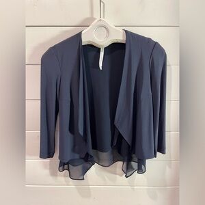 💙 IRIS SETLAKWE – Draped Navy Cardigan – XS